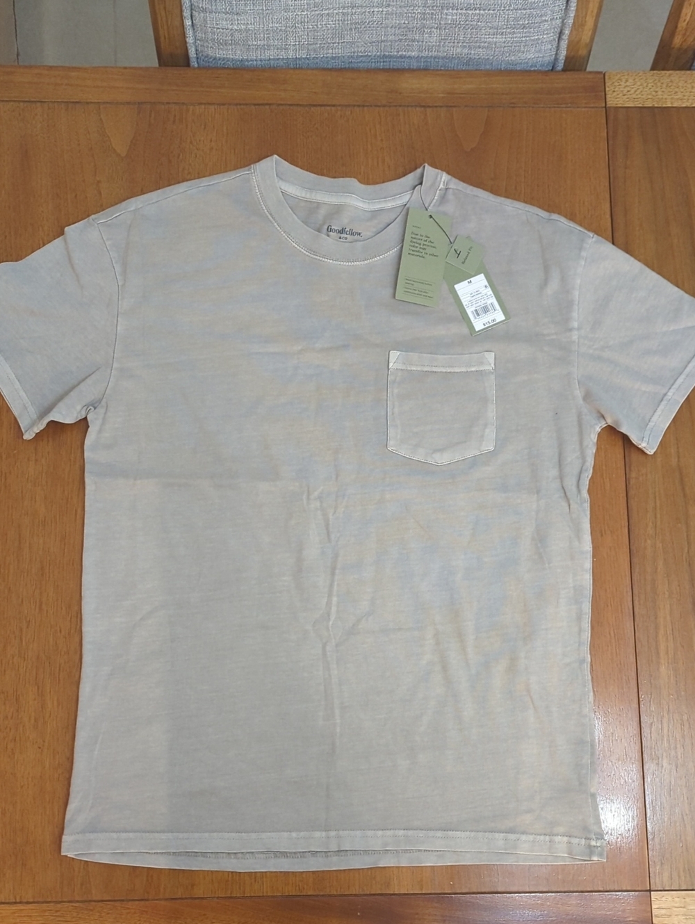 NWT Goodfellow & Co Light Grey Pocket Tee